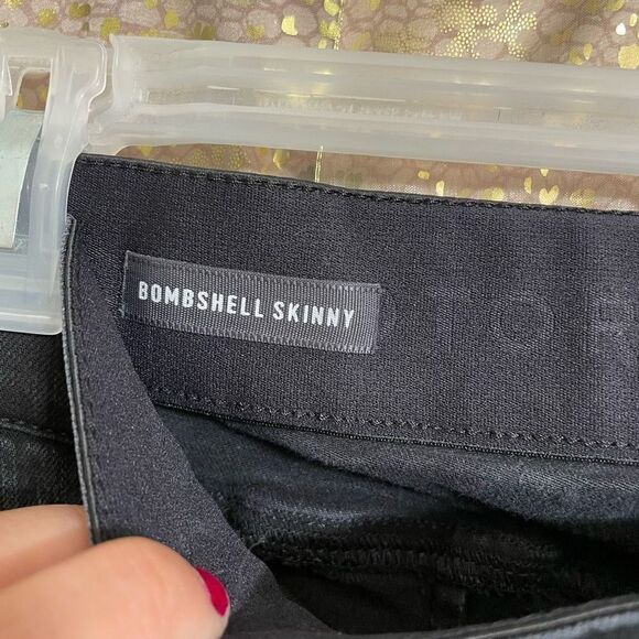 Torrid Bombshell Stretch High Rise Skinny Jeans Black, 16R - Picture 4 of 5